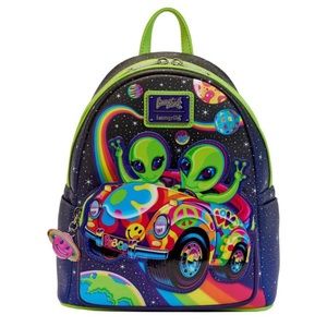 Loungefly Lisa Frank Aliens Glow in the dark backpack